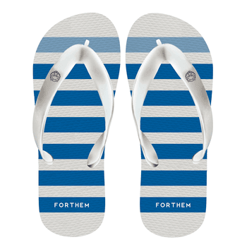 Chinelo FORTHEM Stripes Azul e Branco - CHFTSTAB - Forthem ®