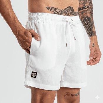 Short Masculino Forthem Linho Básico Branco - SHLN... - Forthem ®