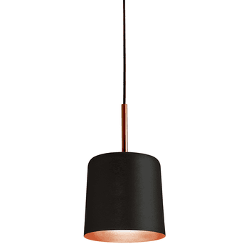 Pendente Bilboquê Médio Para 1 Lâmpada E27 20cm Preto (externo) Cobre ... - Loja Citel