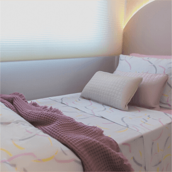 Jogo de Cama Solteiro King Serena 3pçs (Cinza Névo... - Novo Toque Enxovais