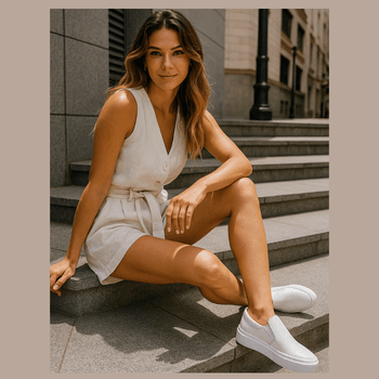 Tênis Slip On Couro Premium Branco 1200 - PDK FOOTWEAR