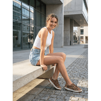 Tênis Casual Animal Print Couro Premium Pelo Leopardo 2018 - PDK FOOTWEAR