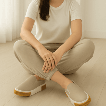 Tênis Slip On Feminino Couro Premium Floater Taupe 510 - 266 - PDK FOOTWEAR