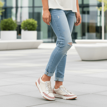 Tênis Casual Couro Premium Plume Off White Rose 2024 - PDK FOOTWEAR