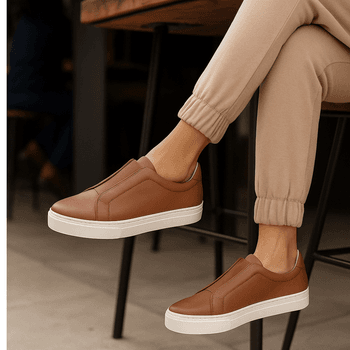 Tênis Slip On Couro Premium Plume Wiski 1002 - PDK FOOTWEAR