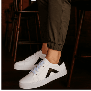 Tênis Casual Feminino Couro Premium Paris 20201 - PDK FOOTWEAR