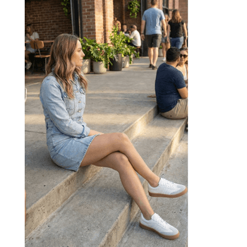 Tênis Casual Couro Premium Paris Off White Caramelo 2042 - PDK FOOTWEAR