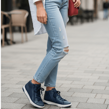 Tênis Couro Cano Alto Premium Bella Plume Paris 2055 - PDK FOOTWEAR