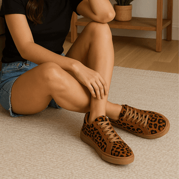Tênis Casual Couro Premium Velor Onça Capuccino-Graxo 2018 - 300 - PDK FOOTWEAR
