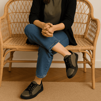 Tênis Casual Couro Premium Plume Oliva Paris Preto 2018 - 305 - PDK FOOTWEAR