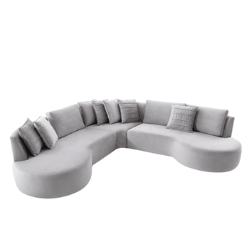 Sofá Conte curvo - SANTAMARIA DESIGN E MOVELARIA