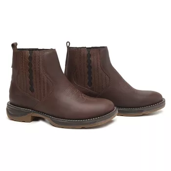 BOTA TEXANA MOD 02 ANATÔMICA COURO RÚSTICO FOSCO TABACO BICO REDONDO - Xucrão Boots | Botas e Botinas Country Premium