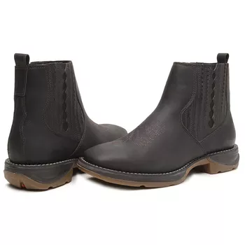 BOTA TEXANA MOD 02 ANATÔMICA COURO RÚSTICO FOSCO Café BICO QUADRADO - Xucrão Boots | Botas e Botinas Country Premium