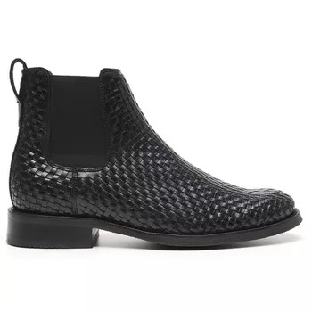 BOTA TRICÊ COURO LEGÍTIMO | SALTO EM MADEIRA| SOLADO EM BORRACHA- PRETO - Xucrão Boots | Botas e Botinas Country Premium