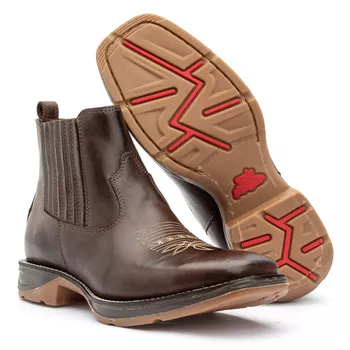 BOTA TEXANA ANATÔMICO COURO LATEGO CAFÉ SOLADO JUMP - Xucrão Boots | Botas e Botinas Country Premium