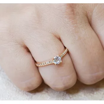 ANEL DE OURO 18K - OURO ROSE