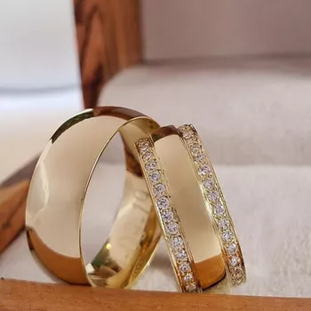 Aliança de Ouro 18k O PAR