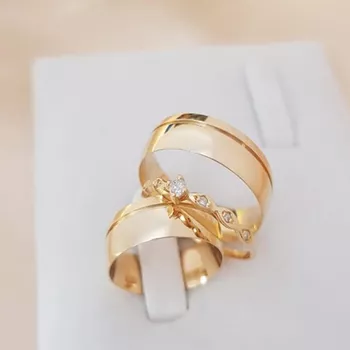 Aliança de Ouro 18k O PAR + ANEL