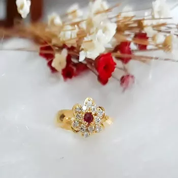 Anel de Formatura em Ouro 18k PEDRA NATURAL 