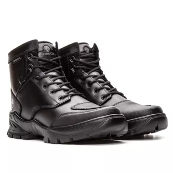 Bota Coturno em couro Militar Armata Helsi - Preto Biqueira Reforçada - ARMATA BOTAS