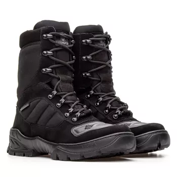 Bota Coturno Em Couro Militar Armata Kaiten - Preto Nobuck Biquei PVC - ARMATA BOTAS