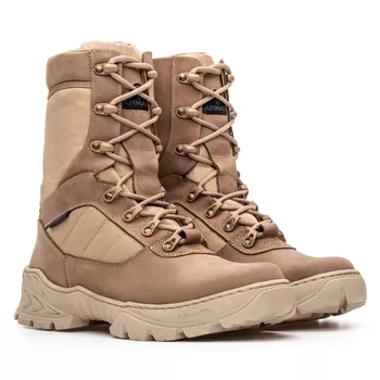 Bota Coturno Em Couro Militar Armata Kaiten - Desert Areia - ARMATA BOTAS