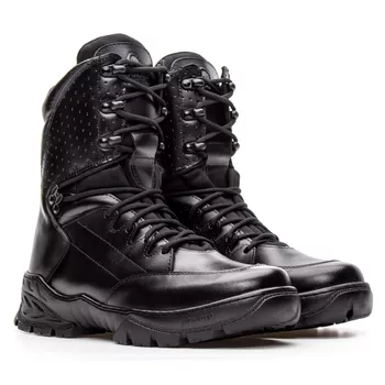 Bota Coturno em couro Militar Armata Kansetsu - Preto Liso - ARMATA BOTAS