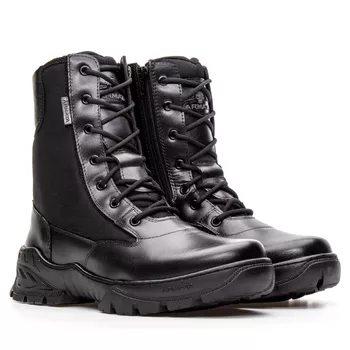 Bota Coturno em couro Militar Armata Shotel - Preto Liso - ARMATA BOTAS