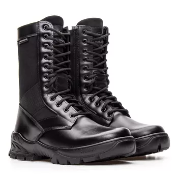 Bota Coturno em couro Militar Armata Khopesh - Preto Liso - ARMATA BOTAS