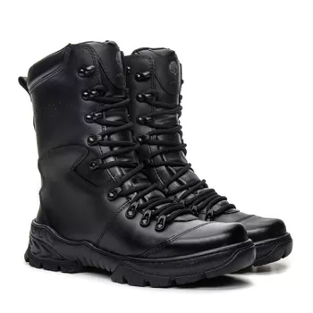 Bota Coturno Em Couro Militar Phanton Hi Com Zíper - ARMATA BOTAS