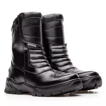 Bota Coturno em couro Militar Armata Uraken - Preto Liso PVC - ARMATA BOTAS