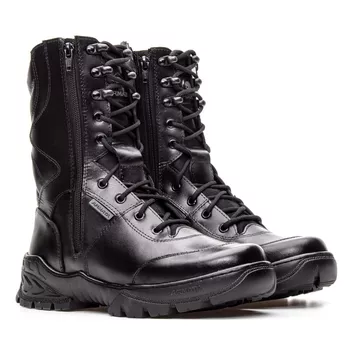 Bota Coturno Em Couro Militar Armata Ippon - Preto - ARMATA BOTAS