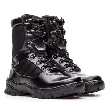 Bota Coturno em couro Militar Armata Kaiten - Preto Liso - ARMATA BOTAS