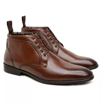 Bota Masculina de Couro Mouro Gael - BERGANNO