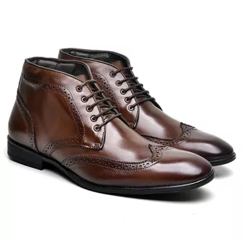 Bota Masculina de Couro Mouro Luck - BERGANNO