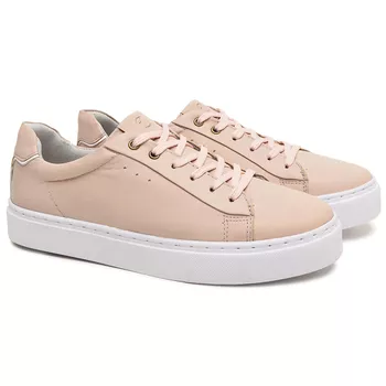 Tênis Casual Feminino em Couro Nude Maitê - BERGANNO