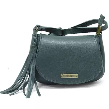  Mini bolsa couro legitimo liso verde militar - Daniella Marques | Bolsas Femininas em Couro