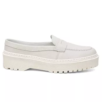 Mocassim Mule em Couro Elisa Rafaela Off White - Ever Way