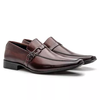 Sapato Clássico Social Masculino Marrom - FrancaSapatos | Sapatos em Couro Direto da Fábrica