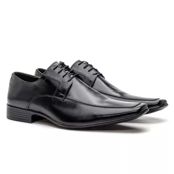 Sapato Clássico Social Masculino Preto Preto - FrancaSapatos | Sapatos em Couro Direto da Fábrica