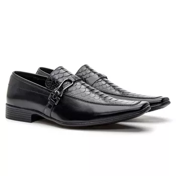 Sapato Clássico Social Masculino Preto - FrancaSapatos | Sapatos em Couro Direto da Fábrica