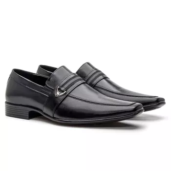 Sapato Clássico Social Masculino Preto - FrancaSapatos | Sapatos em Couro Direto da Fábrica