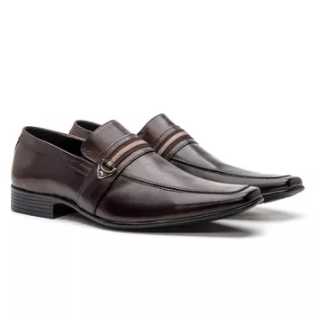 Sapato Clássico Social Masculino Marrom - FrancaSapatos | Sapatos em Couro Direto da Fábrica