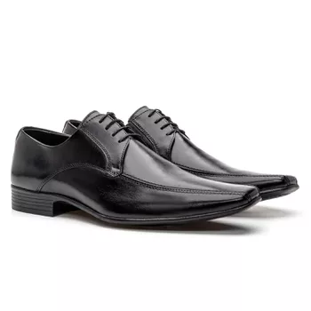 Sapato Clássico Social Masculino Preto - FrancaSapatos | Sapatos em Couro Direto da Fábrica