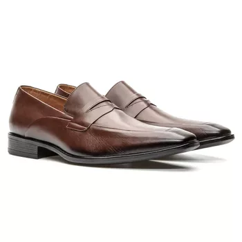 Mocassim Masculino Loafer Couro Marrom - FrancaSapatos | Sapatos em Couro Direto da Fábrica