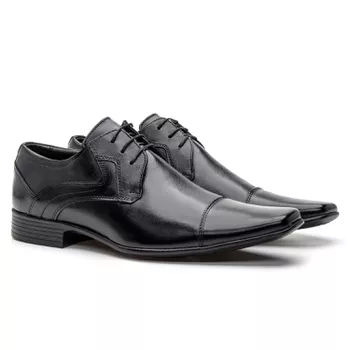 Sapato Clássico Social Masculino Preto - FrancaSapatos | Sapatos em Couro Direto da Fábrica