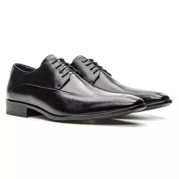 Sapato Masculino Derby Italiano Couro Preto - FrancaSapatos | Sapatos em Couro Direto da Fábrica