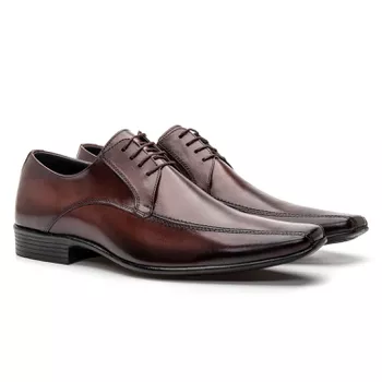Sapato Clássico Social Masculino Marrom - FrancaSapatos | Sapatos em Couro Direto da Fábrica