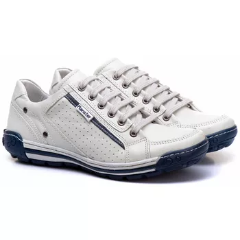 Sapatênis Casual Conforto Couro Gelo 3006 - FrancaSapatos | Sapatos em Couro Direto da Fábrica