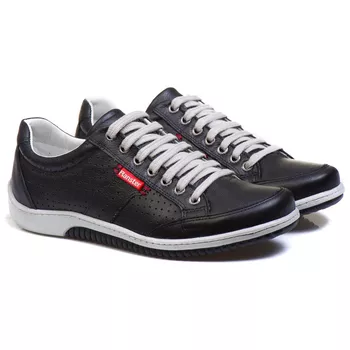 Sapatênis Casual Conforto Couro Preto 3016 - FrancaSapatos | Sapatos em Couro Direto da Fábrica
